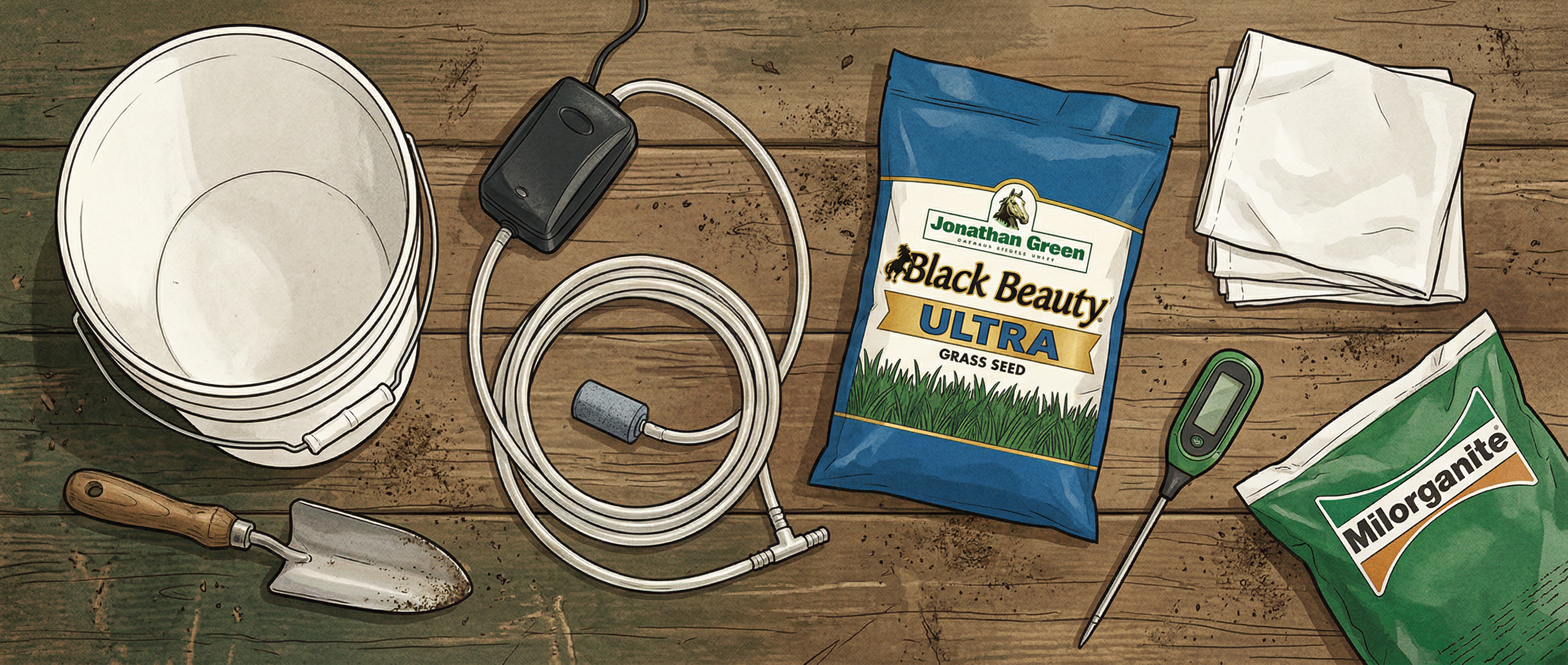 Pre-germination supplies illustration